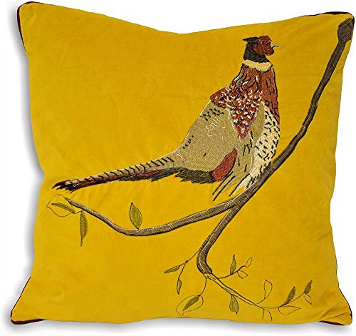 Riva Startseite Hunter Velvet Kissenbezug, Senf,45 X 45cm