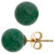 Jobo Damen Ohrstecker Kugel 333 Gold Gelbgold 2 Aventurine grün Ohrringe Goldohrstecker