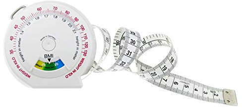 hoechstmass Balzer Leo 2m BMI Körpermaßband, ABS, Weiß, 7,5 cm