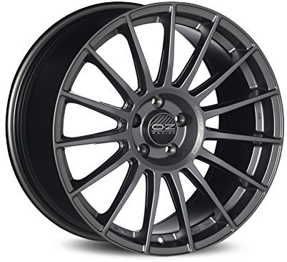 Oz SUPERTURISMO LM matt graphite silver Lettering 8.5 x 19 ET34 5 x 120 Fix 64,12 Tesla Alufelge