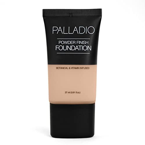 Palladio Puder-Finish Flüssigfoundation, Natürlich mattes Erscheinungsbild, Reduziert feine Linien, Deckt große Poren ab, Verbirgt Unvollkommenheiten, Honey