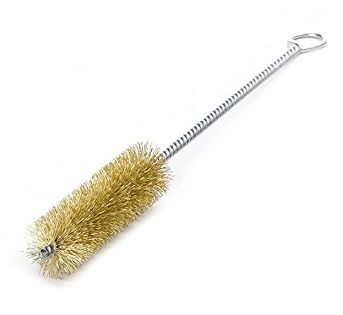 Lessmann IBZ 542703 Cylinder Brush 300 x 100 mm DRM 10 mm Brass Wire MES Approved 0.15 mm Twisting Wire galvanised 2.0 mm