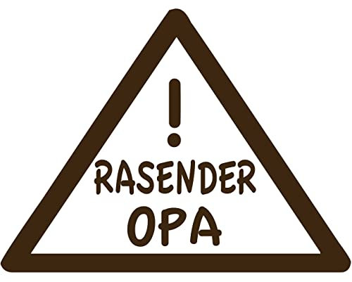 cartattoo4you® AK-01481 | RASENDER Opa | Autoaufkleber Aufkleber Spaß, Farbe braun, in 24 Farben erhältlich, 13 x 10 cm, Waschstrassenfest