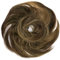 CAISHA Haargummi Bella Hochsteckfrisuren Haarteil Hochzeitfrisuren Voluminös Leicht Gewellt Hitzebeständige Kunstfaser DM17cm Braun Mix G40B
