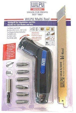 Handgriff mit Säbelsägeblätter, 6 Bits Kreuz, Magnethalter, Multitool, Steckgriff