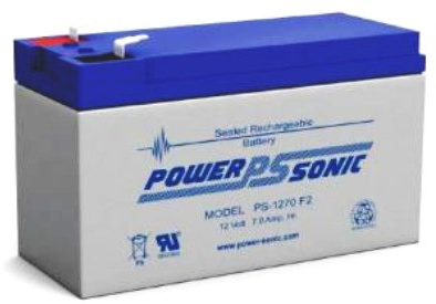 Batterie au plomb Powersonic PS 1270 - Powersonic PS1270 - Powersonic PS-1270 avec certification VdS - 12V 7,0Ah - Batterie rechargeable au plomb scellée (SLA) - AGM / Vlies au plomb