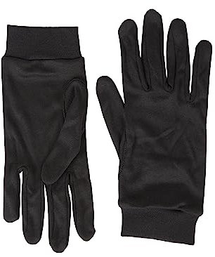 Mountain Warehouse Seidenhandschuhe - Fäustlinge aus 100% Seide, 3 Größen, leicht, atmungsaktiv, extra Wärme - Für Camping bei kaltem Wetter, Winter Schwarz Medium