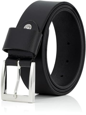 LINDENMANN Leder-Gürtel Herren 40 mm breit, Gürtel Herren Vollrindleder schwarz, Farbe/Color:schwarz, Size:Bundweite 95 cm Gesamtlänge 110 cm W 37.4 L