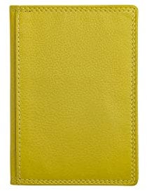 Josephine Osthoff EC-Karten und Ausweisetui Herren Leder Kreditkartenetui Kartenetui Damen RFID-Schutz Slim Wallet Card case mit Geldscheinfach (935), Farbe:Limone