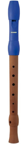 HOHNER Flauta dulce Alegra Line, azul, alemán, tres piezas