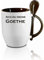 Tasse m. Löffel  Ach du meine Goethe  Löffeltasse, Kaffeetasse mit Motiv,Bürotasse, bedruckte Tasse mit Sprüchen oder Bildern - auch individuelle Gestaltung nach Kundenwunsch