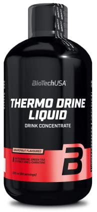 BioTechUSA Thermo Drine Liquid | flüssiger Koffein-Komplex | Mit Grüntee-Extrakt, Koffein, L-Carnitin und Cholin | Energie und Stoffwechsel ankurbeln | 500 ml, Grapefruit
