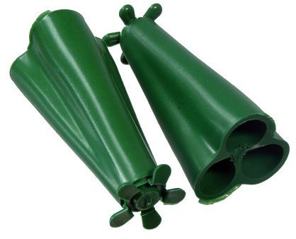 Wigwam Kunststoffhalter für 3 Gartenstangen, Sicherheitsgriff, 4 Stück