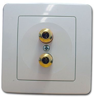 TEM 2-fach Lautsprecher-Steckdose, weiß, UP