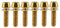 Titan M5 x 20 mm mit Unterlegscheibe, Inbus-Sechskantschrauben, für Fahrradvorbau, 6 Stück (Gold)