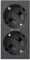 Simon 50010432-038 - Base Doble Schuko Por Corte Con Led Gr