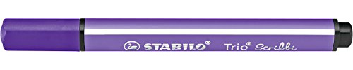 Gefederter Dreikant-Filzstift - STABILO Trio Scribbi - Einzelstift - violett, 368/955