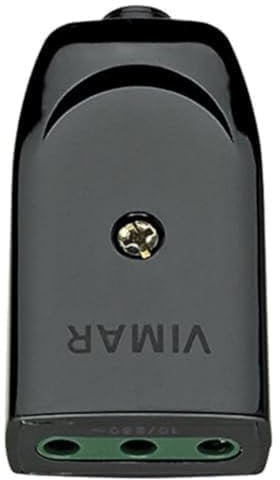 Vimar 00221 Presa 2P+T 10A P11 Assiale, Nero