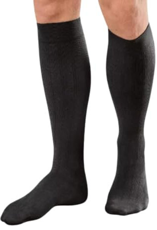 Jobst forMen Explore - Herren Kompressionsstrümpfe Kniestrümpfe | KKL2 | long | Navy | I | Reisestrümpfe | Freizeitstrümpfe | mit Baumwolle und integrierten Carbonfasern