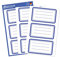 AVERY Zweckform 59286 Schuletiketten 9 Stück (Papier-Aufkleber für Mädchen und Jungen, blauer Rand,selbstklebend,starker Halt, beschriftbar, Namensschild, Namensaufkleber für Hefte, Mäppchen, Ordner)