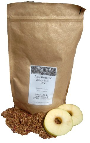Naturix24 – Apfeltrester geschnitten – 100g Beutel