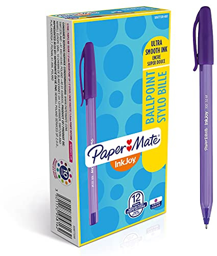 Paper Mate InkJoy 100ST Ballpoint Pen | Medium Point (1.0mm) | Violet | 12 Count