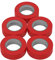 5 rollos VDE cinta aislante eléctrica PVC cinta adhesiva 15mm x 10m DIN EN 60454-3-1 color: rojo