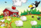 wandmotiv24 Fototapete Bauernhof Kinderzimmer 1, L 300 x 210 cm - 6 Teile, Wanddeko, Wandbild, Wandtapete, Landschaft, Kinder M0280