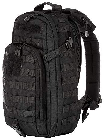 5.11 Tactical 18 Liter Rush MOAB 10 Sling Backpack, Water Resistant Customizable 1050D Nylon Go Pack, Black