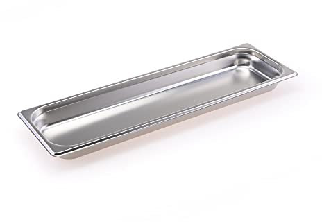 TeknoStahl GN Behälter Gastronorm 2/4 Edelstahl (40 Millimeter)