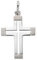 Jobo Damen Anhänger Kreuz 585 Gold Weißgold teil matt Kreuzanhänger Goldkreuz