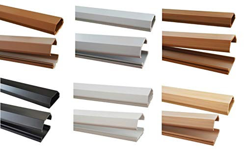 netproshop 1m Kabelkanal 37x16mm (Innenmaß) selbstklebend, Farbe:Schwarz