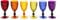 Excelsa 48777 Diamond Set 6 Calici da Vino Infrangibili, Plastica, Multicolore