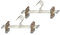 MAWA 10 Stück Kleiderbügel mit Klammern Superclip, Drehbare Haken, Extra Lange Klammern (7 cm hoch), Anti-Rutsch Beschichtung, 40 cm, Silber