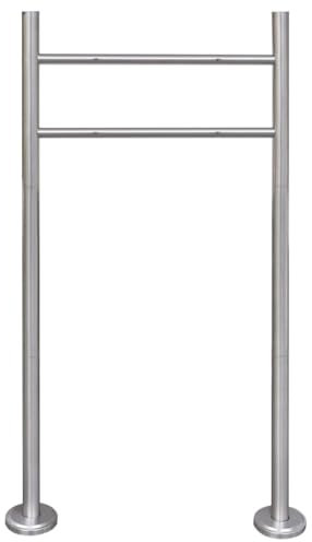 vidaXL Soporte Poste para Buzón Accesorios de Montaje Acero Inoxidable 120x50 cm