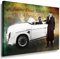 Julia-Art Leinwandbilder - James Dean Porsche Bild 1 teilig - 150 mal 100 cm Leinwand auf Rahmen - sofort aufhängbar Wandbild XXL - Kunstdrucke QN166-7