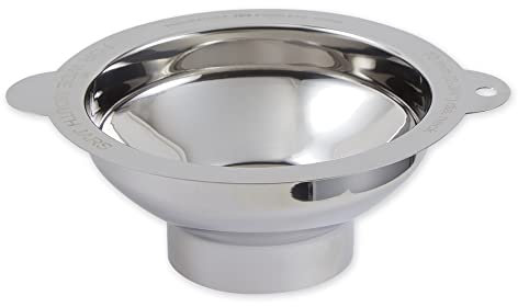 RSVP International Endurance Canning Collection Non-Reactive 18/8 Stainless Steel, Dishwasher Safe, Funnel, Wide Mouth, 2-3/4