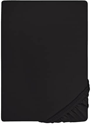 biberna Feinjersey-Spannbetttuch 0077144 schwarz 1x 180x200 cm - 200x200 cm