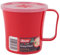 Décor Microsafe Soup Mug, BPA-Free red Plastic Soup Container with steam Release Vent, Microwave Soup Mug with lid, Dishwasher Safe & freezers Safe, 450ml
