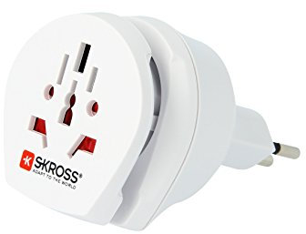 SKROSS Combo World to Switzerland: Reiseadapter für Reisen aus der ganzen Welt in Länder, die den Schweizer oder den Schuko-Standard verwenden