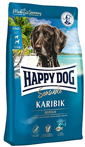 Happy Dog 03523 - Sensible Karibik Seefisch - Hunde-Trockenfutter für ausgewachsene Hunde - 1 kg Inhalt