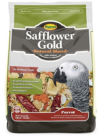 Higgins Safflower Gold Natural Food Mix for Parrots 3lbs