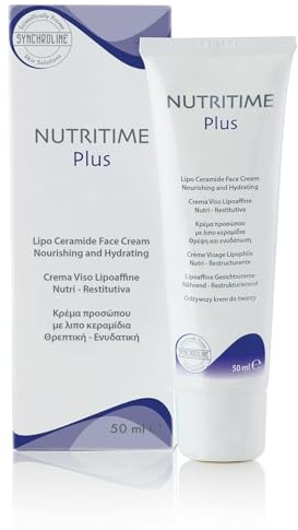 Synchroline - Nutritime Plus Cream Gesichtscreme 50 ml | Nährende und Regenerierende Gesichtscreme, mit Ceramiden, Hyaluronsäure, Panthenol und Vitamin E, für sehr trockene Haut