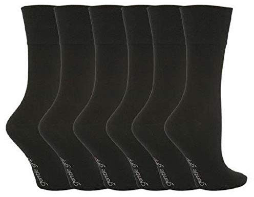 SOCK SHOP GENTLE GRIP 6 Pairs of Ladies Socks, Size UK 4-8