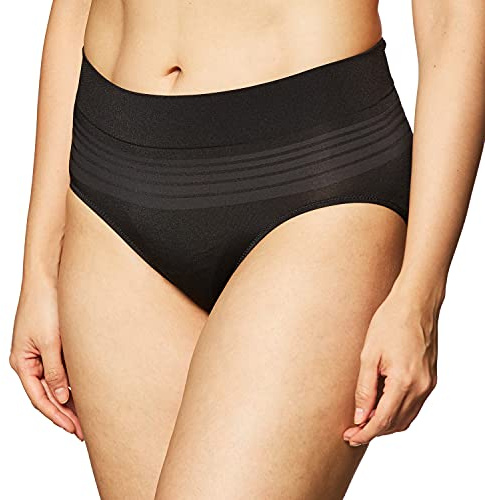 Warner's Women's No Pinching No Problems Seamless Hipster Panty, Rich Black, Large
