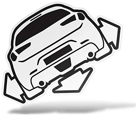 erreinge Sticker Compatibile per Alfa Romeo Giulietta Down out Dub JDM Tuning Adesivo Sagomato in PVC per Auto Lunotto Finestrino - cm 12