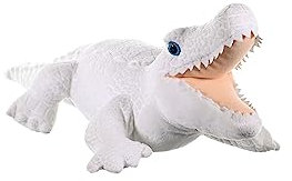 Wild Republic 11559 12259 Caimán Blanco Peluches Plüsch Weißer Alligator, Krokodil, Cuddlekins Kuscheltier, Plüschtier, 30 cm, 24