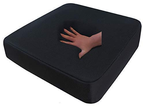 Supply24 since 2004 Orthopädisches Anti Dekubitus Viscoschaum-Sitzkissen 40x40x10 cm – Made in Germany | Ergonomisch & druckentlastend | RG85 (mittel) | Schwarzer Polyesterbezug, waschbar & rutschfest