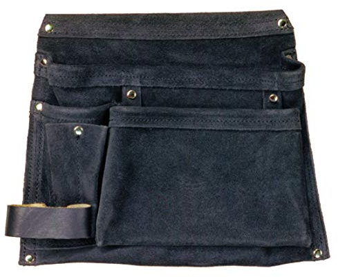 Eiko Montagetasche aus Veloursleder, schwarz