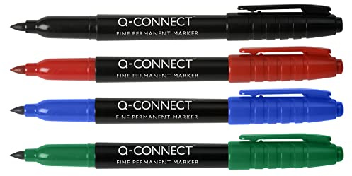 Q-Connect Permanent Marker Bullet Tip Fine Assorted (Pack of 10)